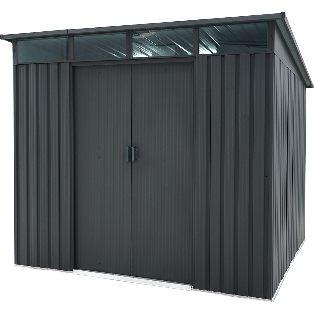 Casuta gradina PERGART Lubeck 89, metal, 278 x 238 x 203 cm, antracit