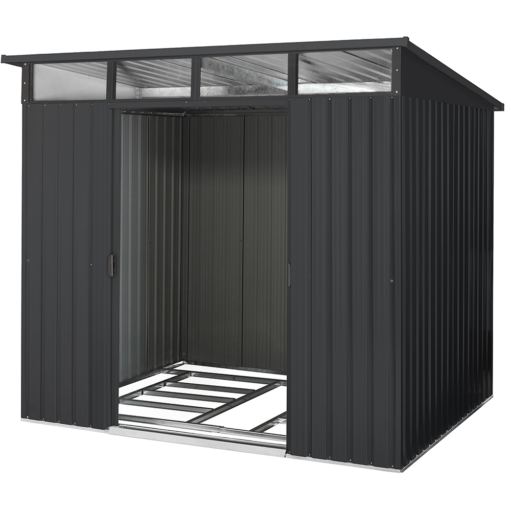 Casuta gradina PERGART Lubeck 89, metal, 278 x 238 x 203 cm, antracit