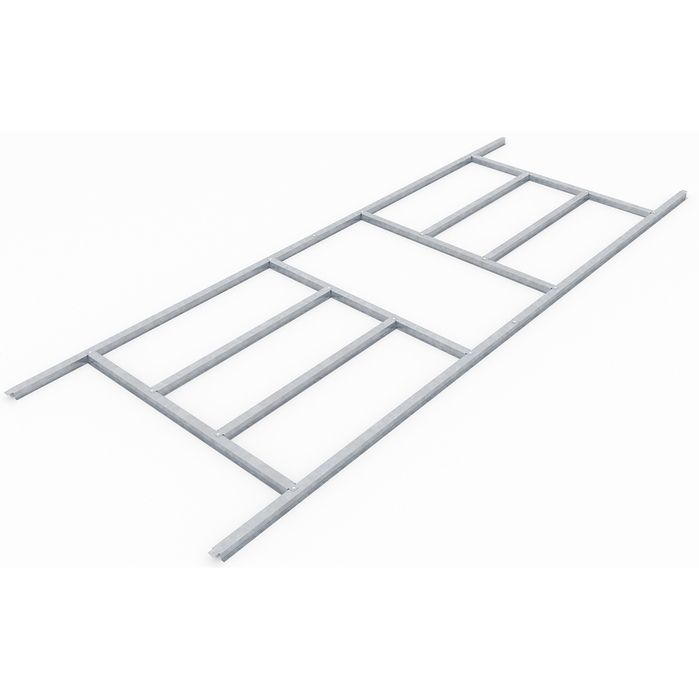 Cadru podea PERGART Dresden II 106, metal, 291 x 162 x 2.6 cm, negru