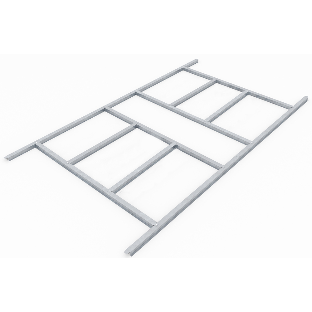 Cadru podea PERGART Dresden II 86, metal, 98 x 184 x 2.6 cm, negru-gri
