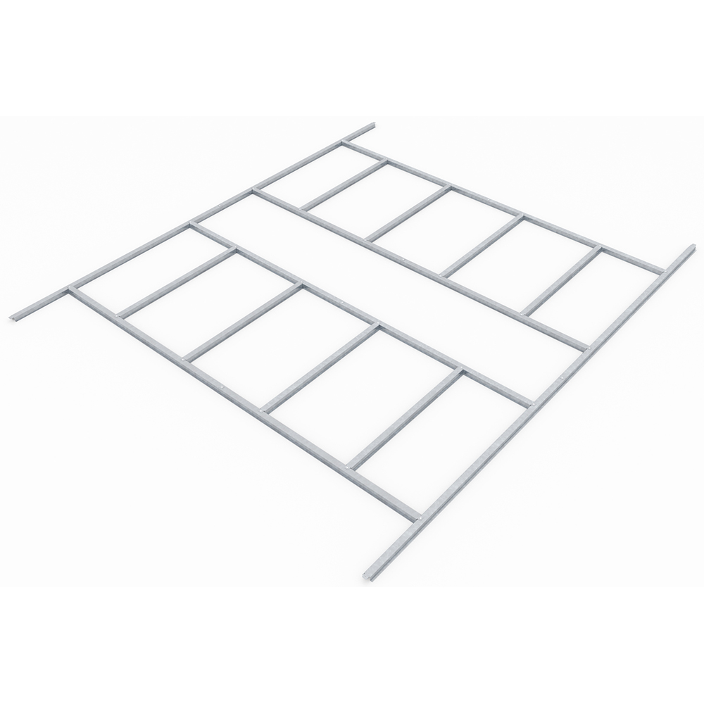 Cadru podea PERGART Frankfurt II 1112, metal, 352 x 309 x 2.6 cm, negru-gri