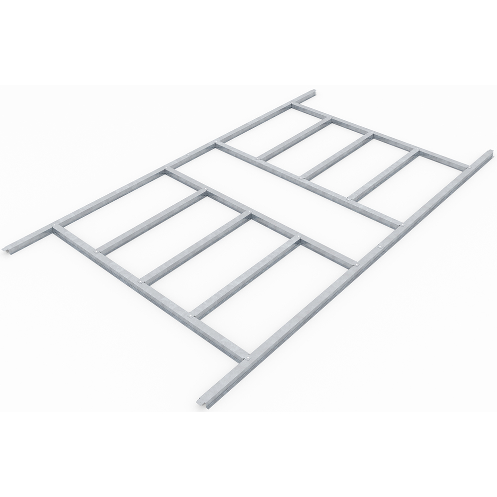 Cadru podea PERGART Lubeck 86, metal, 181 x 224 x 2.6 cm, negru-gri