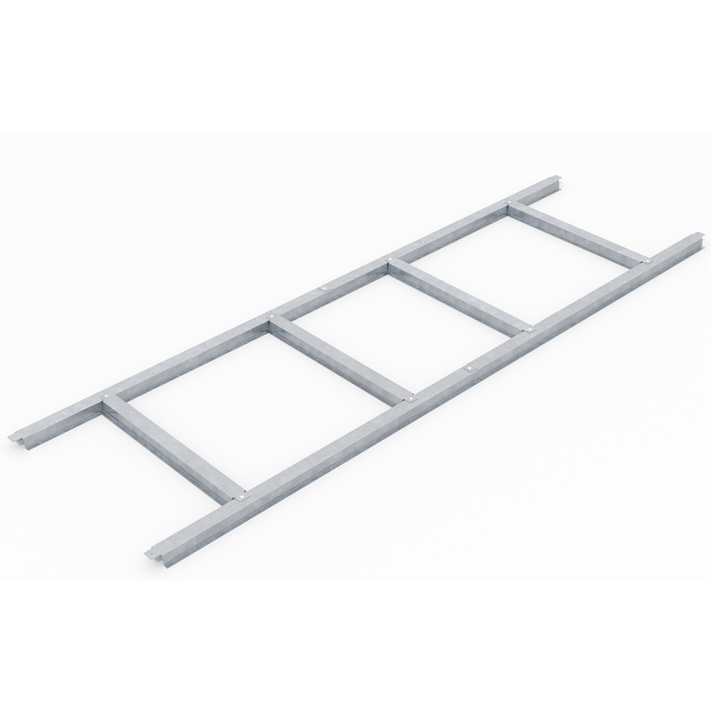 Cadru podea PERGART Leipzig 86, metal, 98 x 162 x 2.6 cm, negru-gri