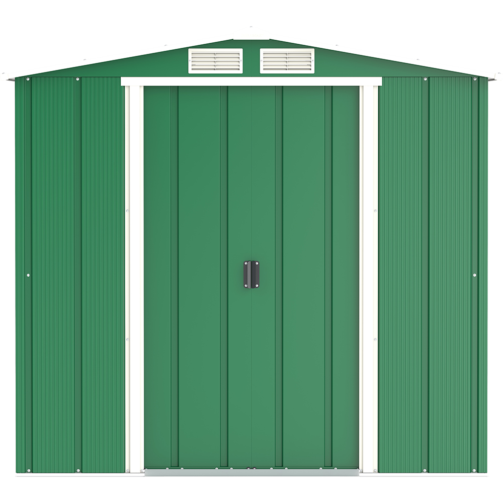 Casuta gradina DURAMAX Eco 6X4, otel, 202 x 122.2 x 180.5 cm, verde