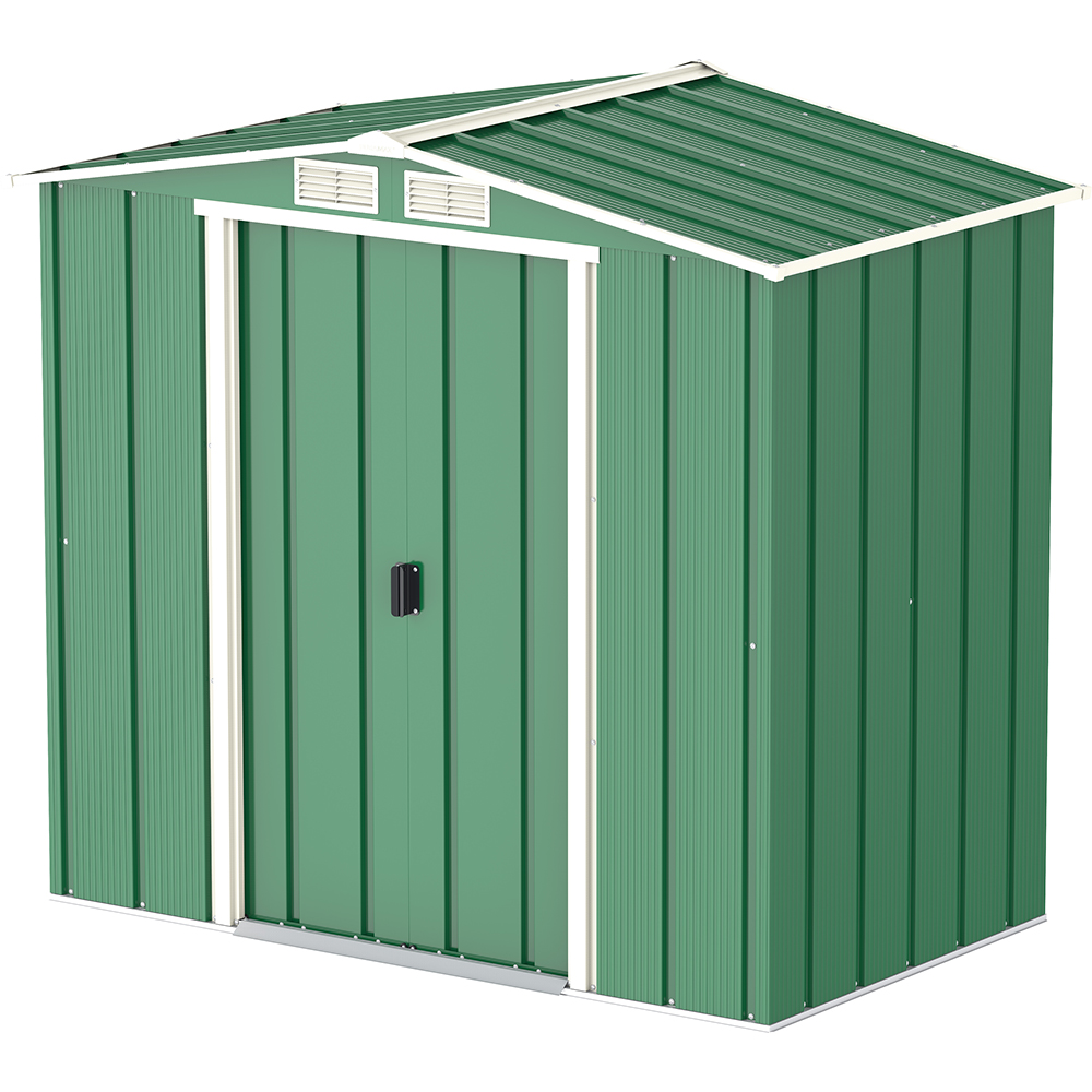 Casuta gradina DURAMAX Eco 6X4, otel, 202 x 122.2 x 180.5 cm, verde