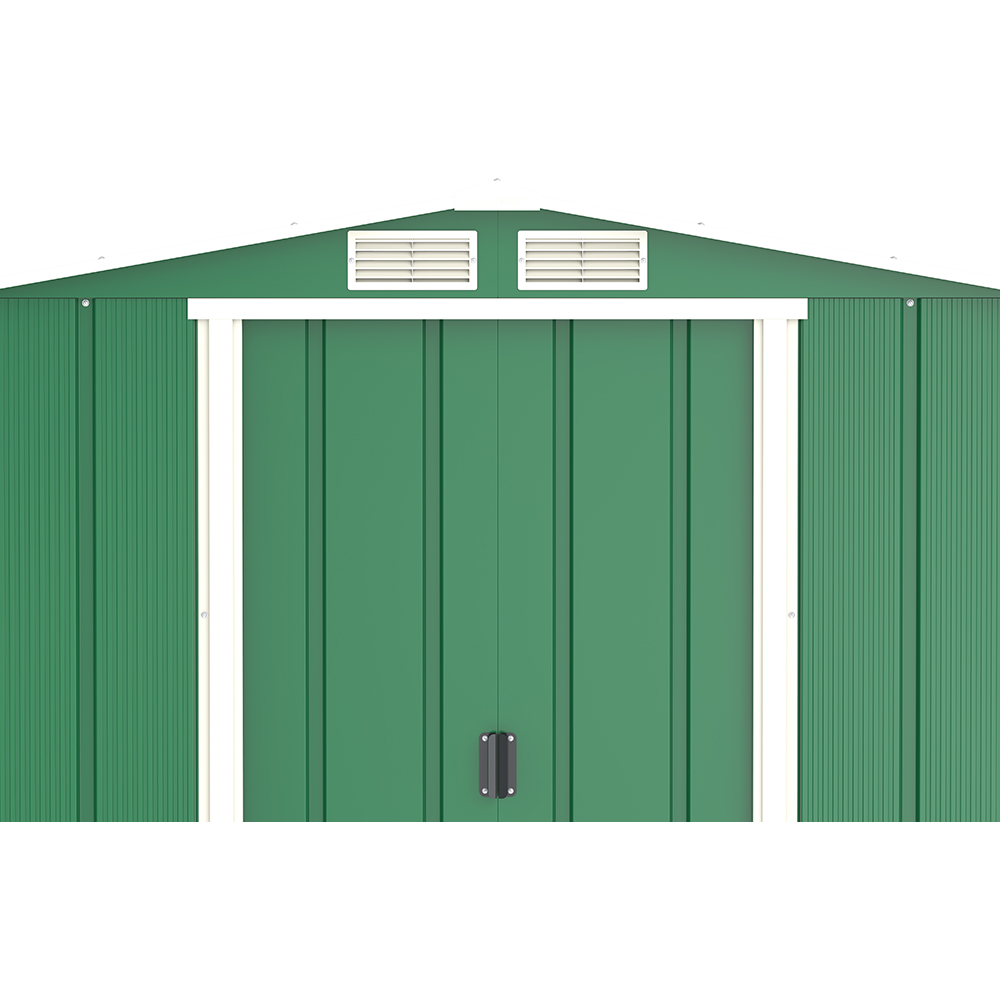 Casuta gradina DURAMAX Eco 6X4, otel, 202 x 122.2 x 180.5 cm, verde