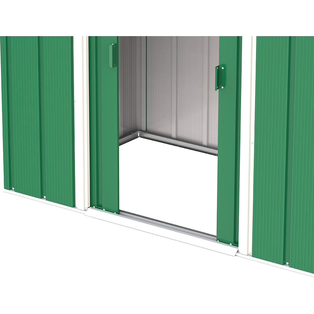 Casuta gradina DURAMAX Eco 6X4, otel, 202 x 122.2 x 180.5 cm, verde
