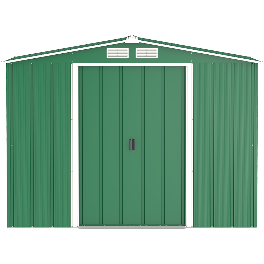 Casuta gradina DURAMAX Eco 8X6, otel, 262 x 182.2 x 191 cm, verde