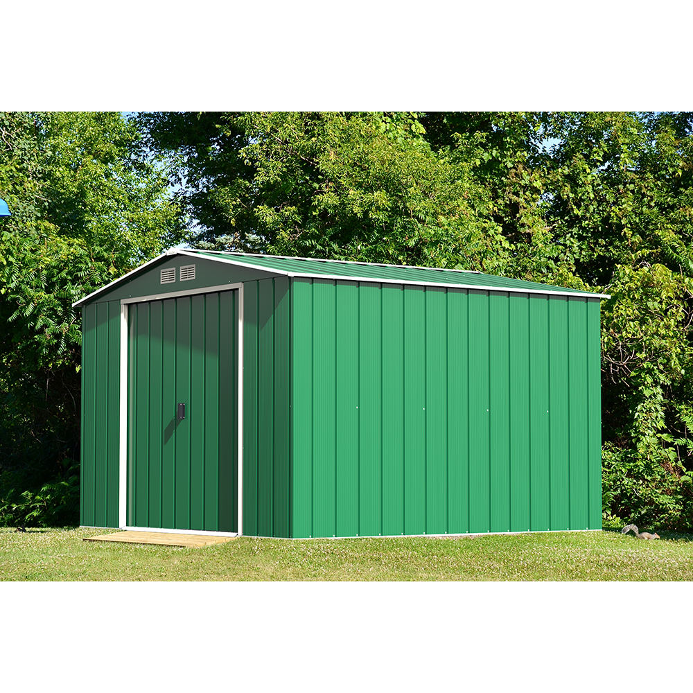 Casuta gradina DURAMAX Eco 10X10, otel, 322.1 x 302.3 x 196.1 cm, verde