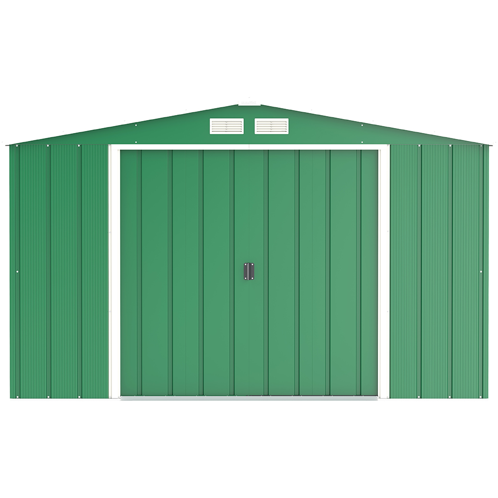 Casuta gradina DURAMAX Eco 10X10, otel, 322.1 x 302.3 x 196.1 cm, verde