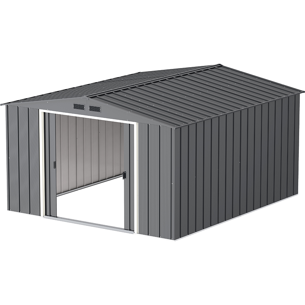 Casuta gradina DURAMAX Eco 10X12, otel, 322.1 x 362.7 x 196.1 cm, antracit