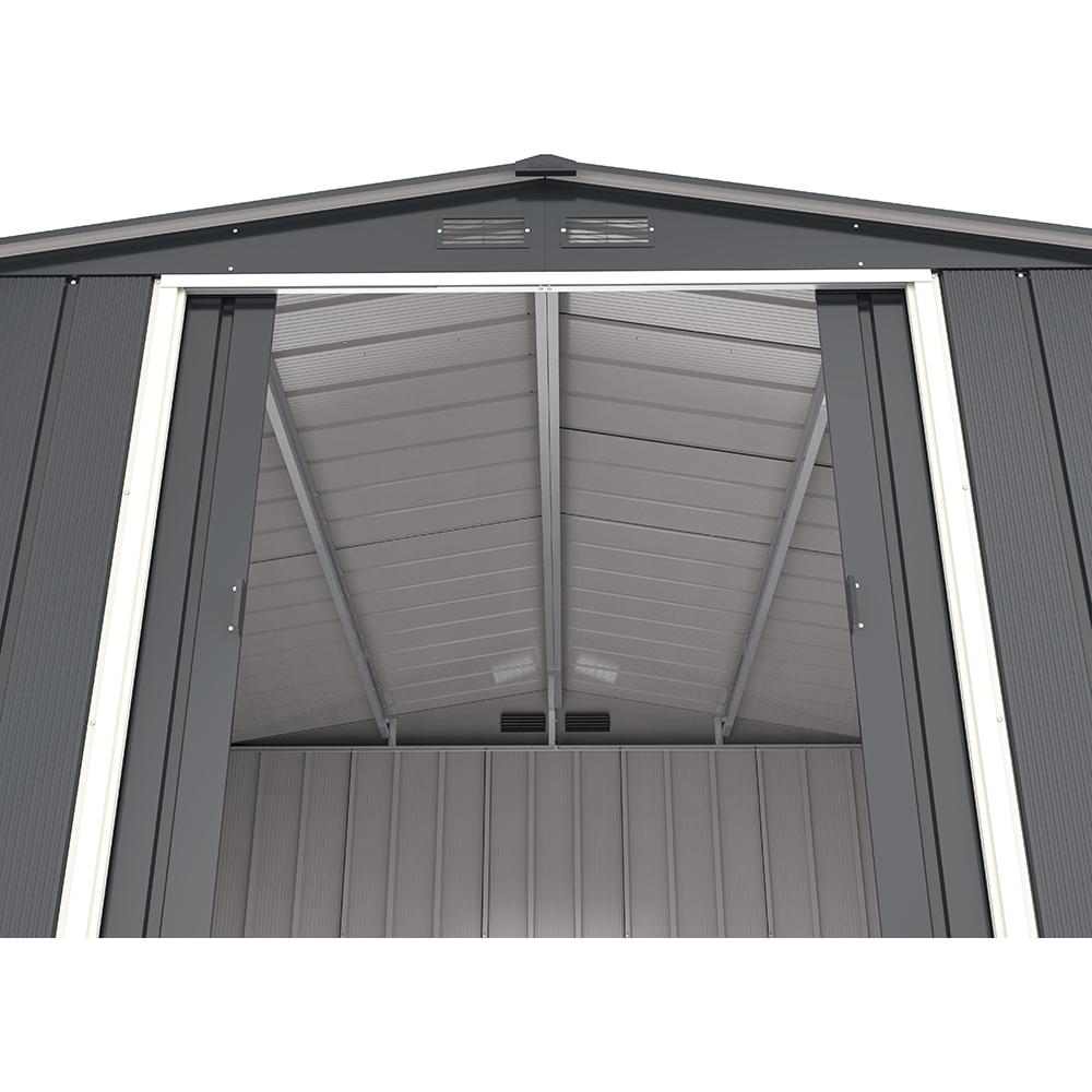 Casuta gradina DURAMAX Eco 10X12, otel, 322.1 x 362.7 x 196.1 cm, antracit