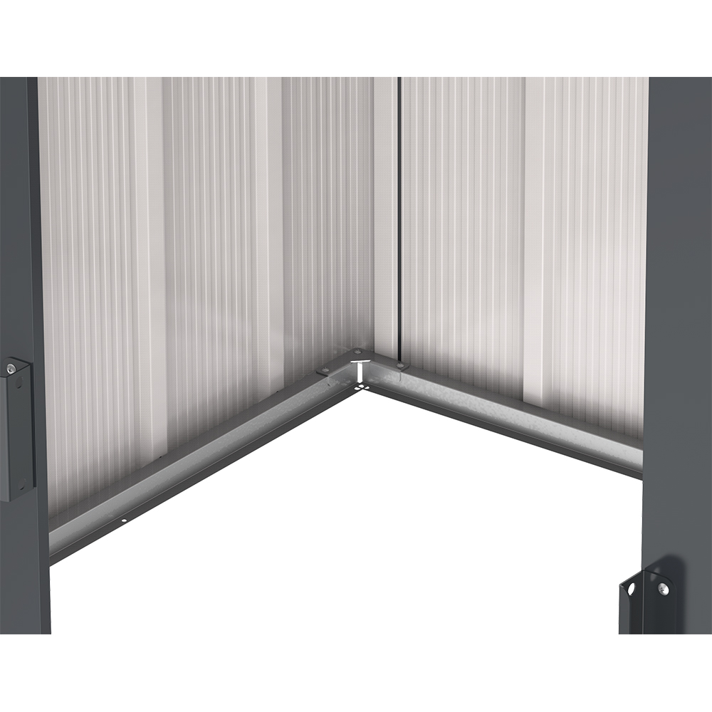 Casuta gradina DURAMAX Eco 6X6, otel, 202 x 182.2 x 180.5 cm, antracit