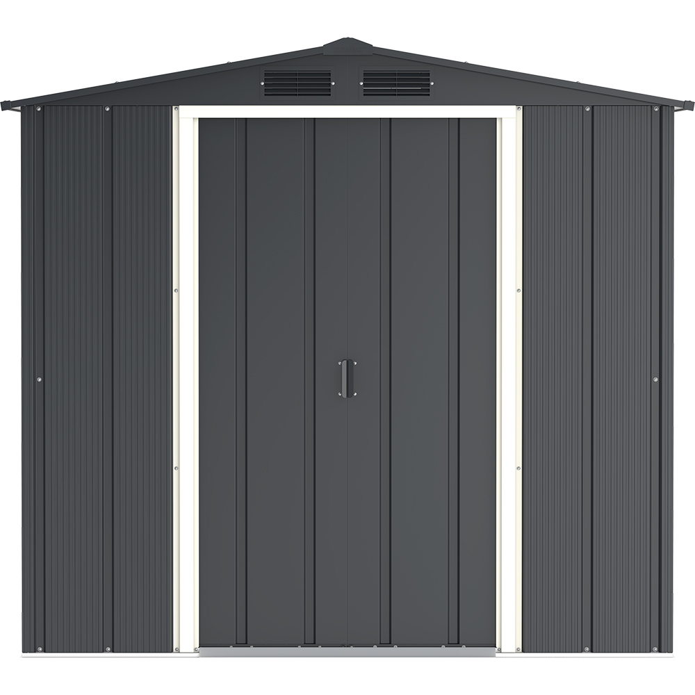 Casuta gradina DURAMAX Eco 6X6, otel, 202 x 182.2 x 180.5 cm, antracit