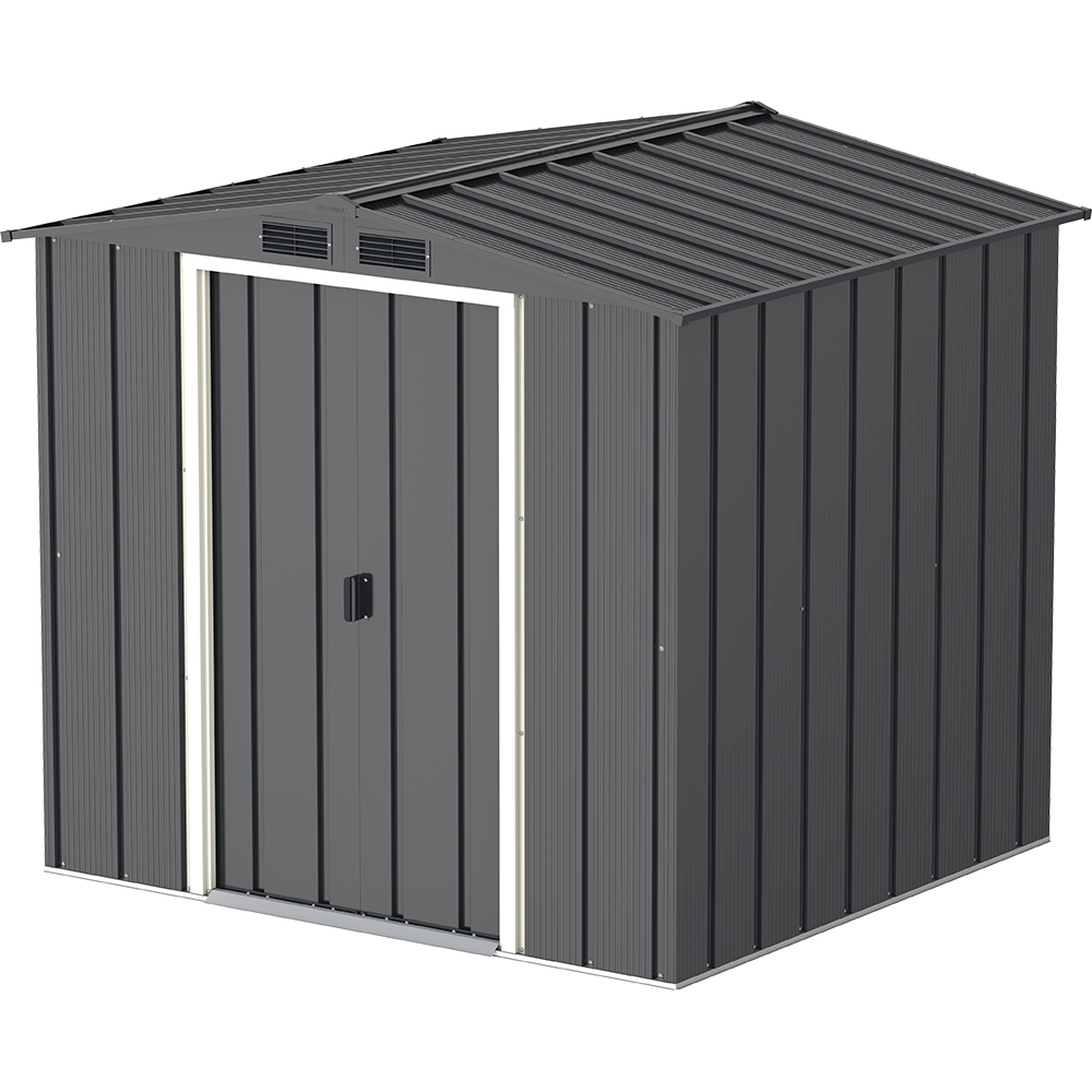 Casuta gradina DURAMAX Eco 6X6, otel, 202 x 182.2 x 180.5 cm, antracit