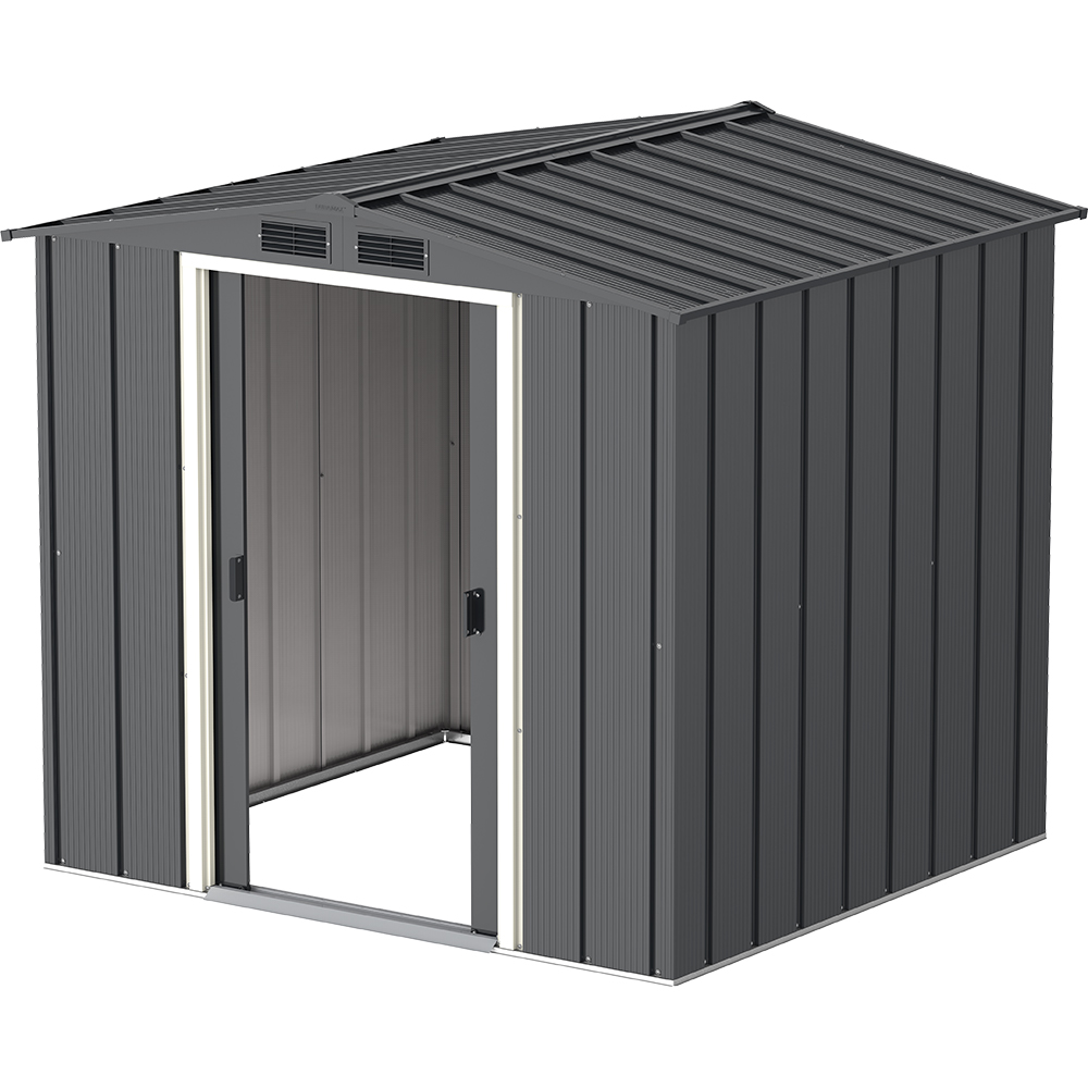 Casuta gradina DURAMAX Eco 6X6, otel, 202 x 182.2 x 180.5 cm, antracit
