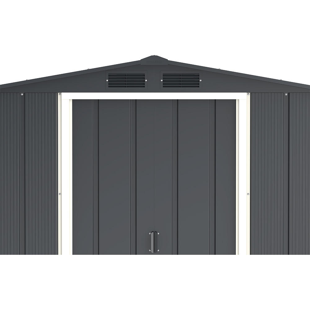 Casuta gradina DURAMAX Eco 6X6, otel, 202 x 182.2 x 180.5 cm, antracit
