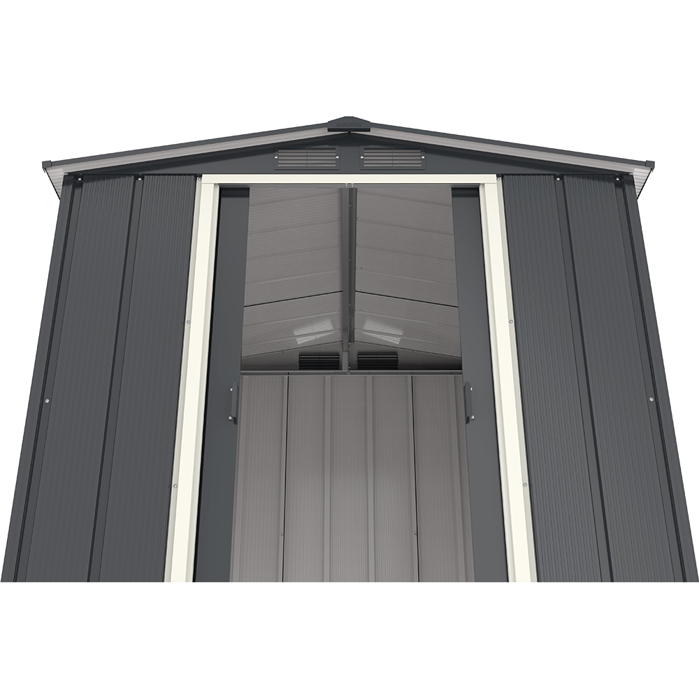 Casuta gradina DURAMAX Eco 6X6, otel, 202 x 182.2 x 180.5 cm, antracit