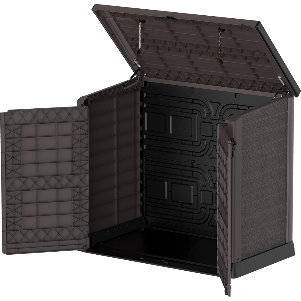 Dulap depozitare gradina DURAMAX Storeway 1200 L, 145 x 82.5 x 125 cm, maro