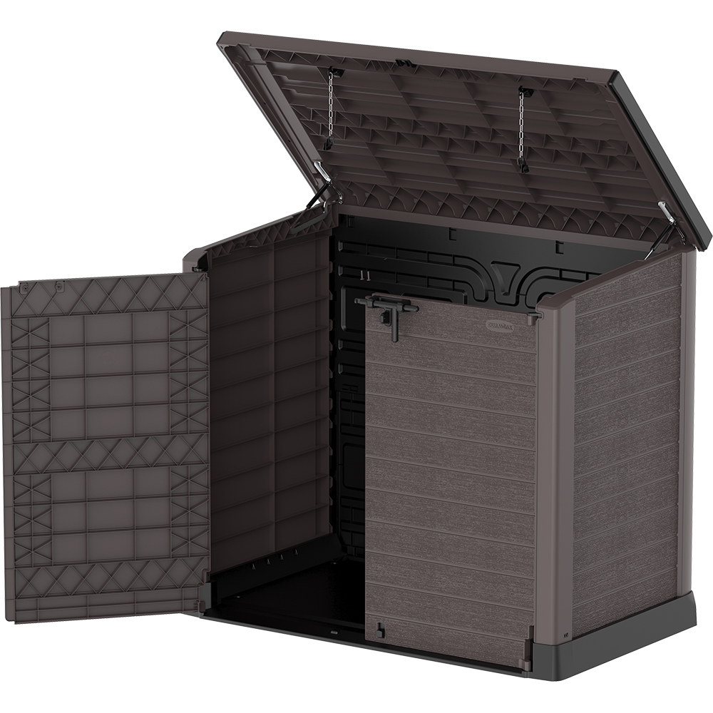 Dulap depozitare gradina DURAMAX Storeway 1200 L, 145 x 82.5 x 125 cm, maro
