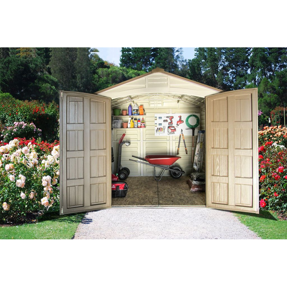 Casuta de gradina DURAMAX Duraplus, rasina, 246.4 x 239.7 x 234.4 cm, bej