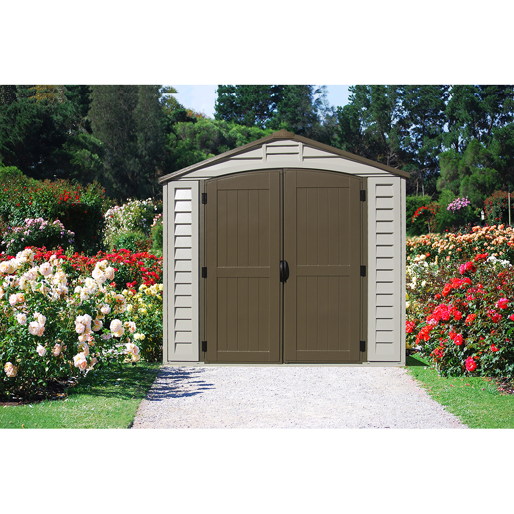 Casuta de gradina DURAMAX Duraplus, rasina, 246.4 x 239.7 x 234.4 cm, bej