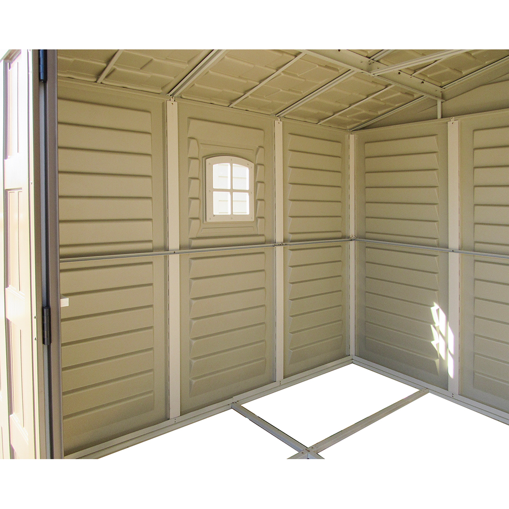 Casuta de gradina DURAMAX Duraplus, rasina, 246.4 x 239.7 x 234.4 cm, bej