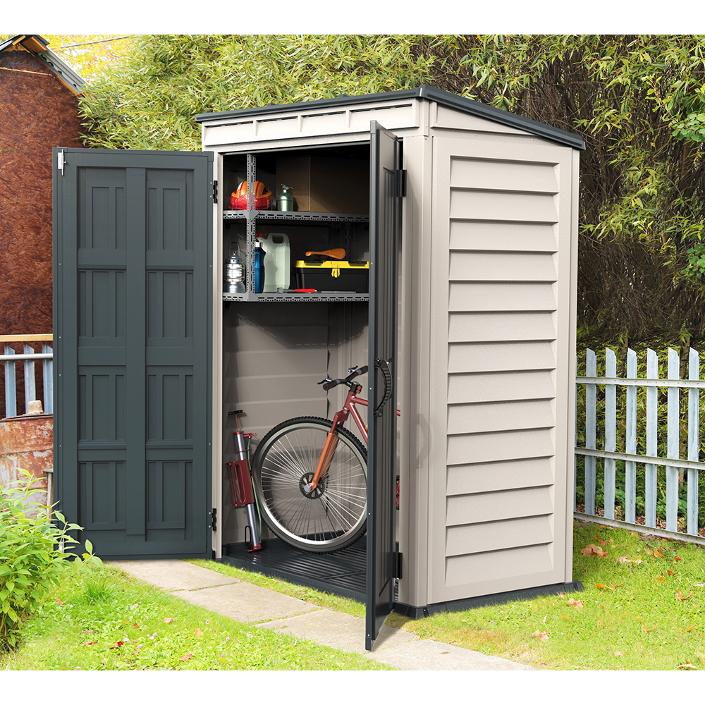 Casuta de gradina DURAMAX Yardmate Pent Roof, rasina, 170.9 x 91.9 x 202.4 cm, gri