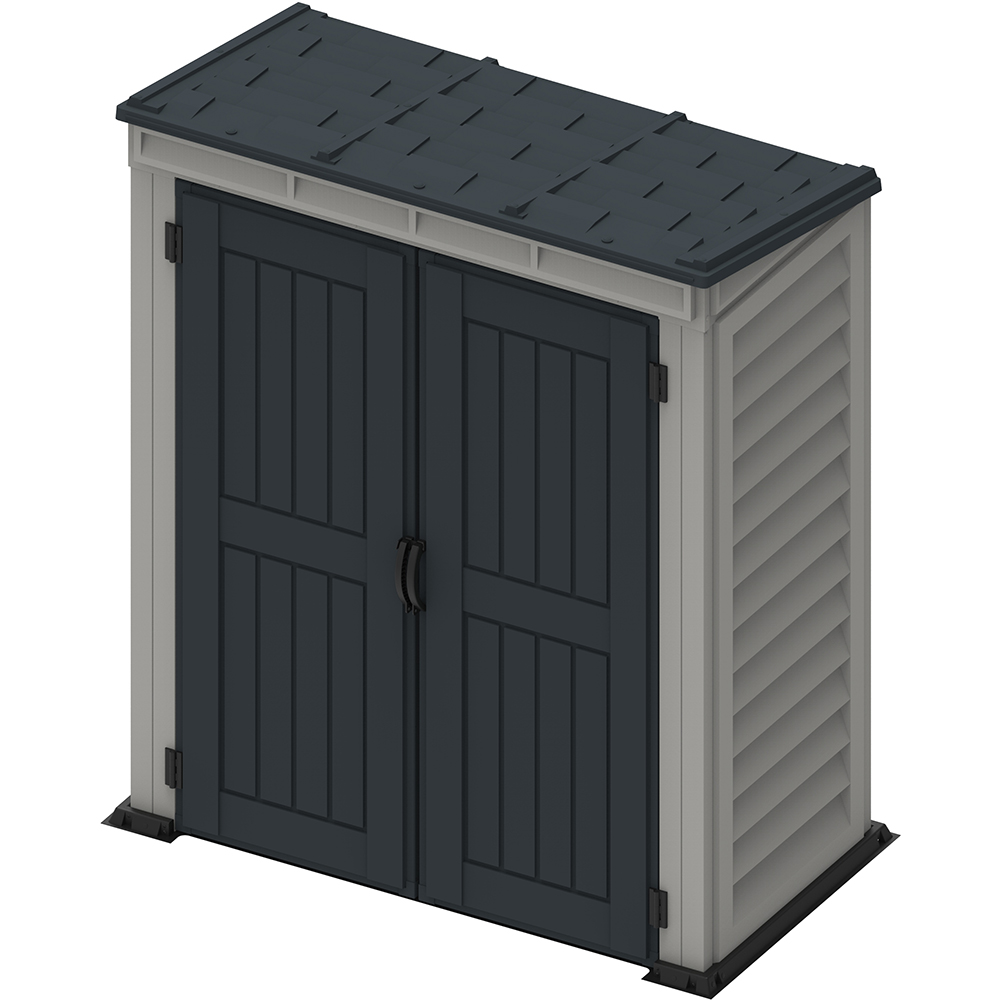 Casuta de gradina DURAMAX Yardmate Pent Roof, rasina, 170.9 x 91.9 x 202.4 cm, gri
