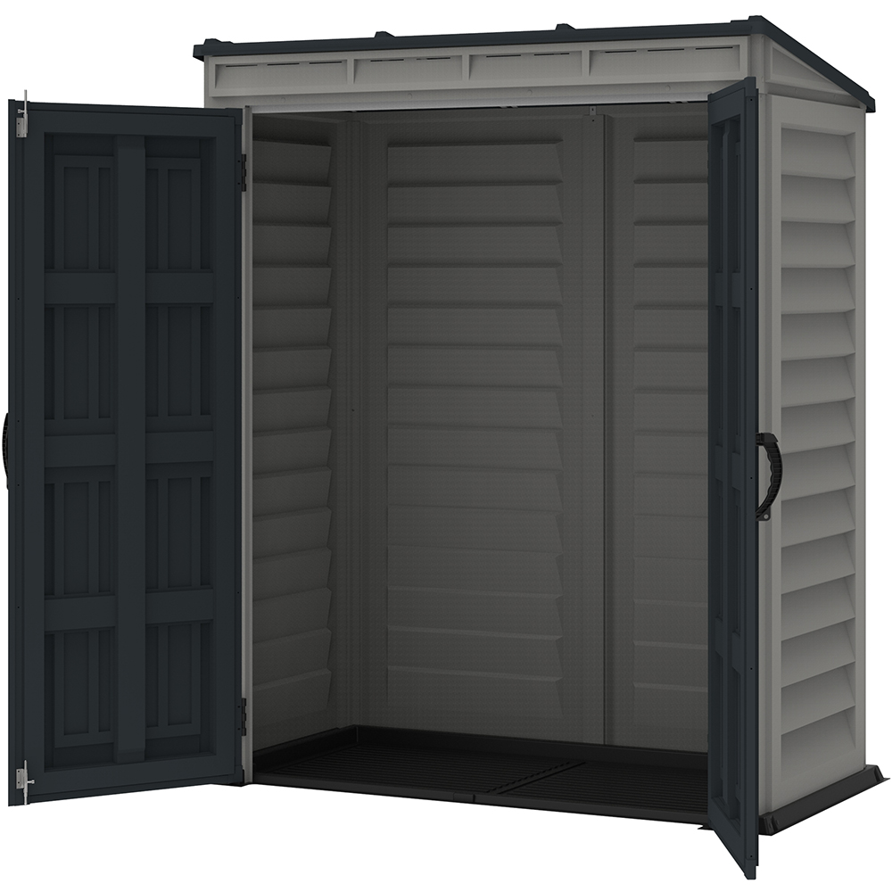 Casuta de gradina DURAMAX Yardmate Pent Roof, rasina, 170.9 x 91.9 x 202.4 cm, gri