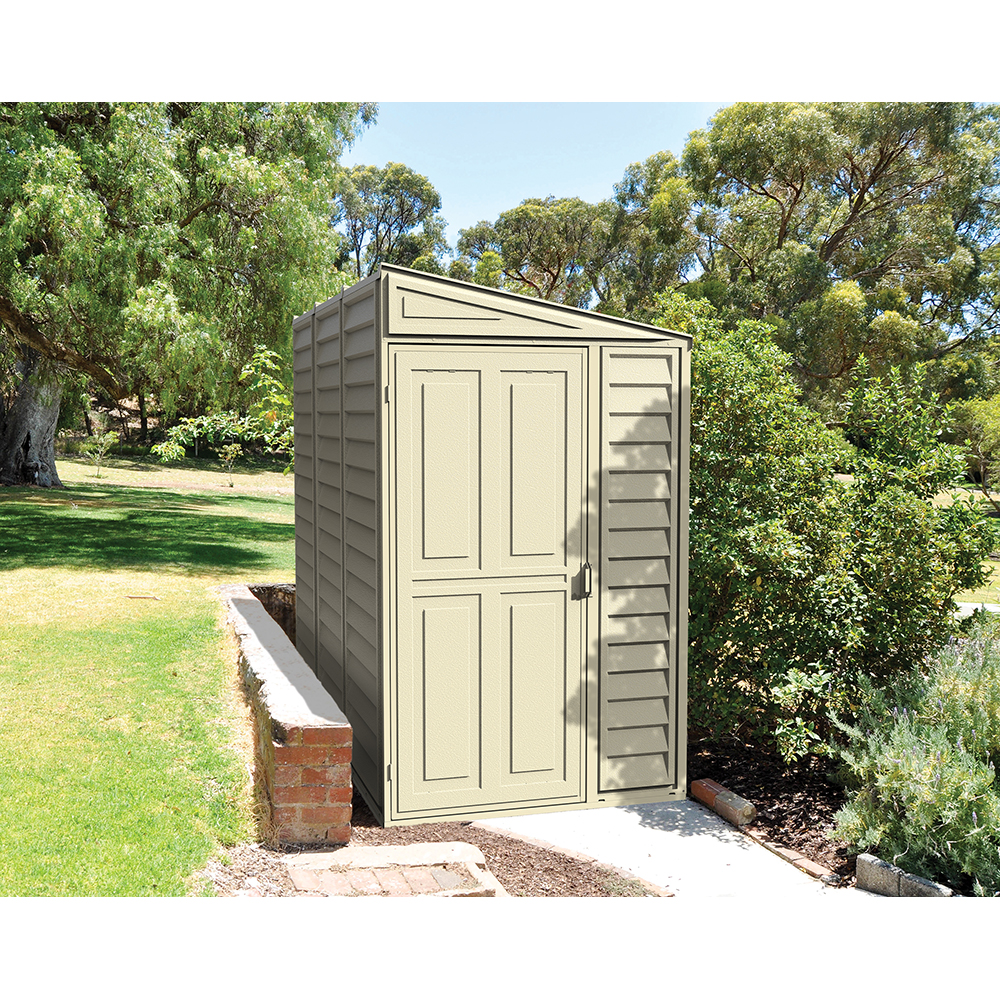 Casuta gradina DURAMAX Sidemate, rasina, 122 x 239.7 x 187.4 cm, bej