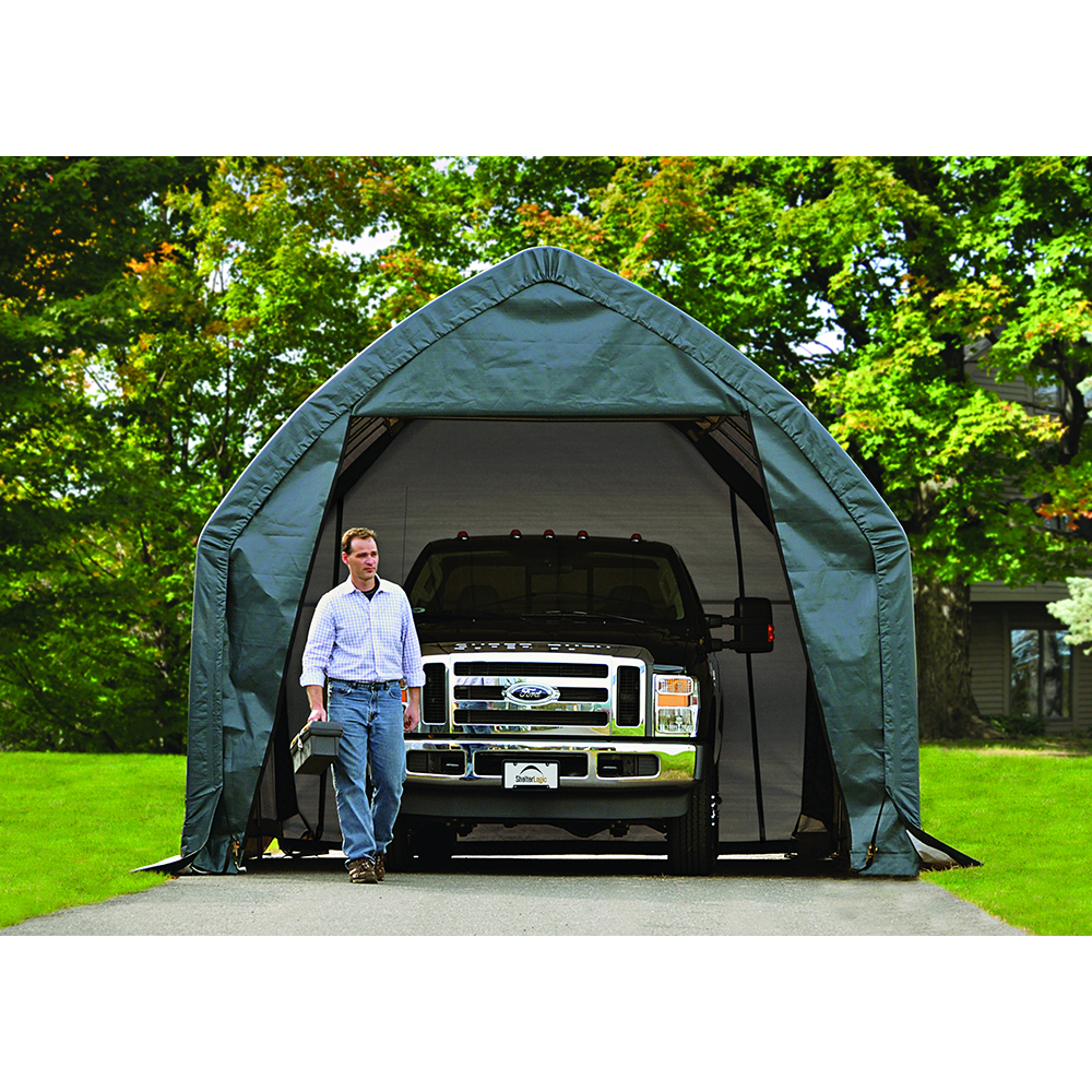Pavilion gradina SHELTER LOGIC, metal, 390 x 610 x 370 cm, verde