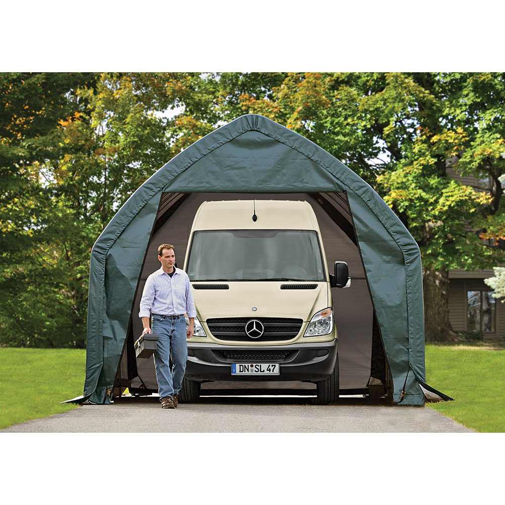 Pavilion gradina SHELTER LOGIC, metal, 390 x 610 x 370 cm, verde