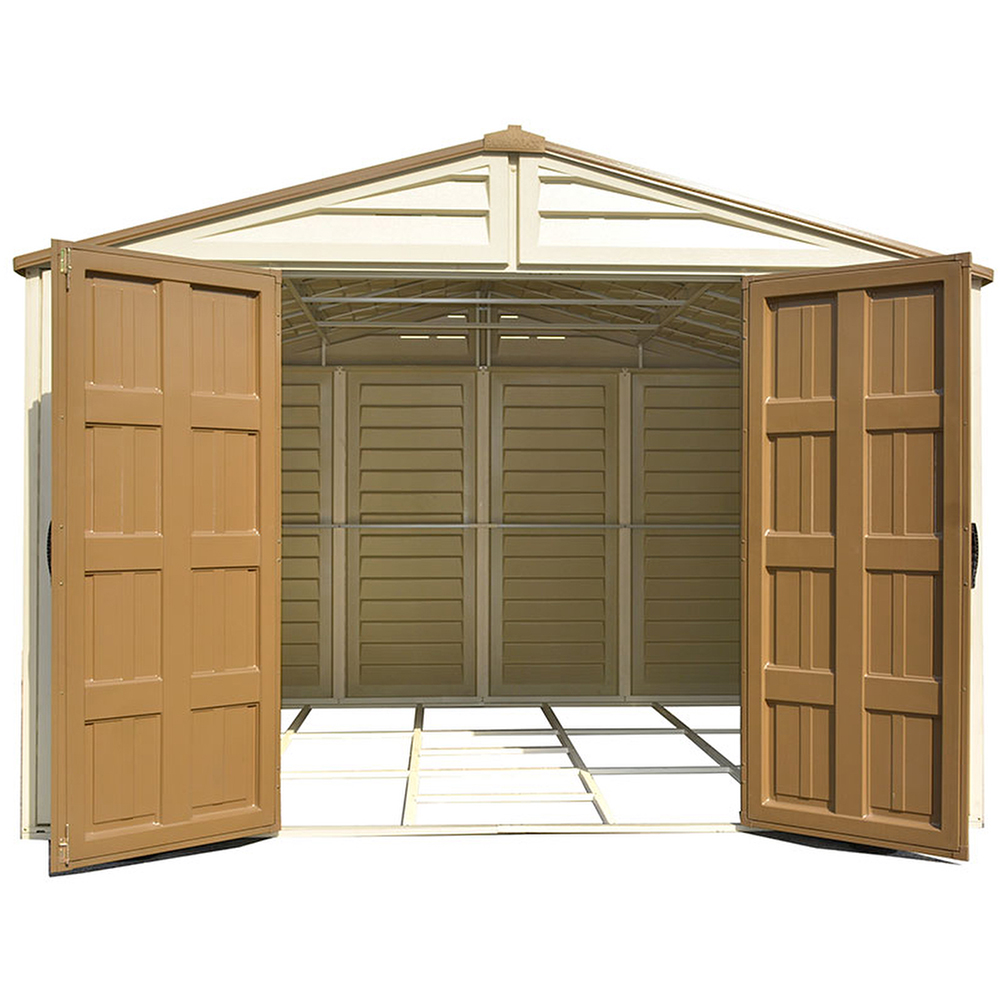Casuta de gradina DURAMAX Woodbridge Plus, rasina, 324.8 x 318.7 x 233.2 cm, bej