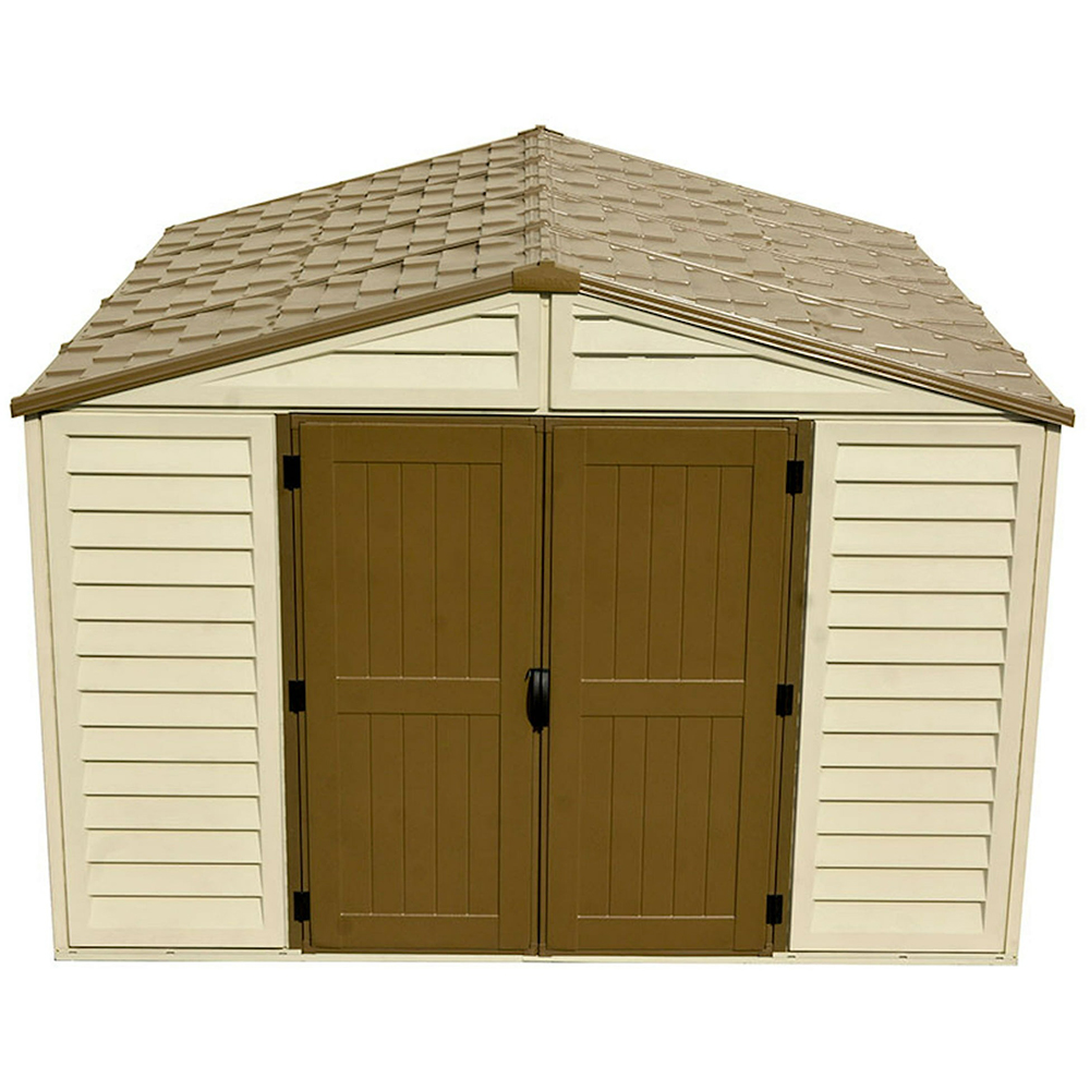 Casuta de gradina DURAMAX Woodbridge Plus, rasina, 324.8 x 318.7 x 233.2 cm, bej