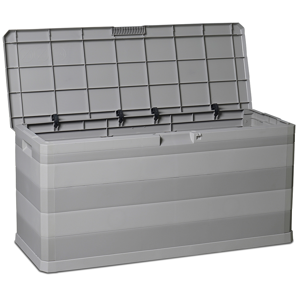 Lada depozitare gradina TOOMAX Multibox Elegance, PP, 117 x 45 x 56 cm, gri deschis