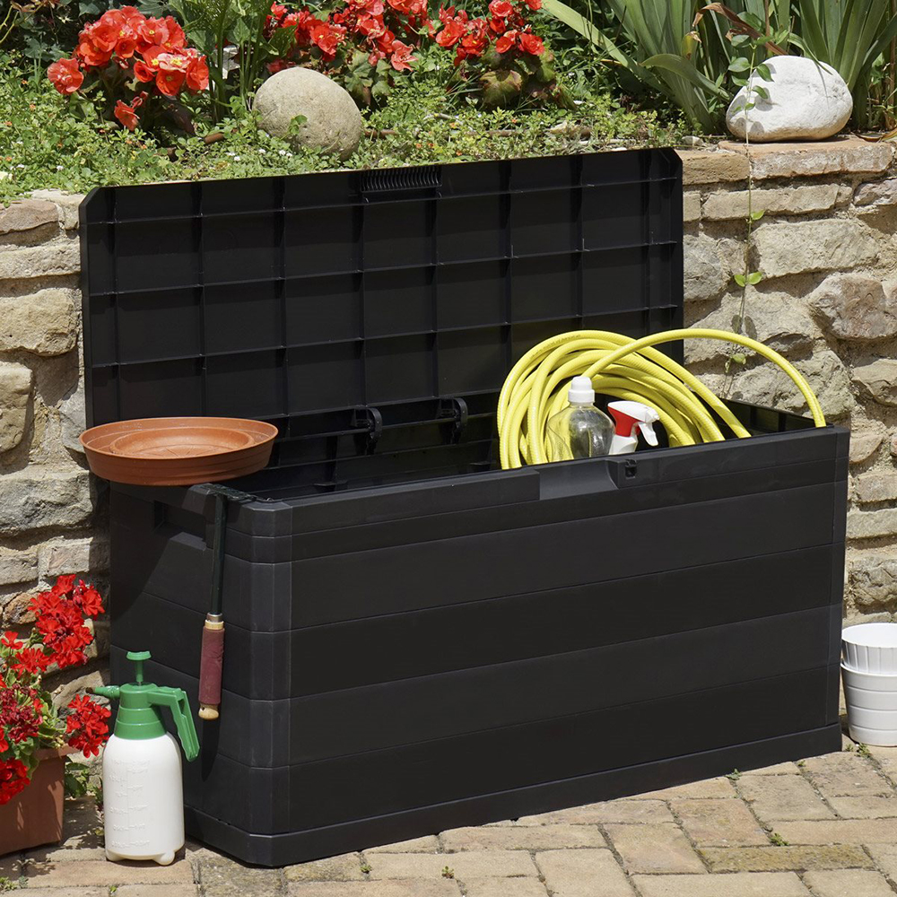 Lada depozitare gradina TOOMAX Elegance, PP, 117 x 45 x 56 cm, negru