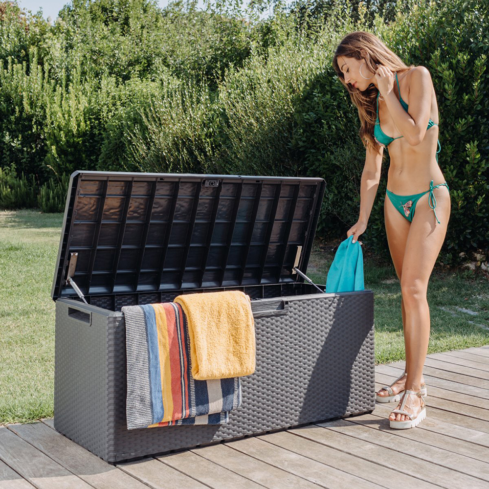 Lada depozitare gradina TOOMAX Portofino, PP, 123.7 x 54.5 x 56.2 cm, antracit