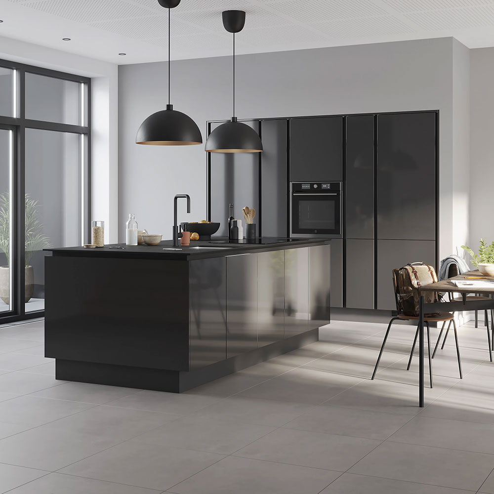Panou lateral GoodHome Stevia&Garcinia, 57 x 135 x 1.8 cm, MDF, gri antracit