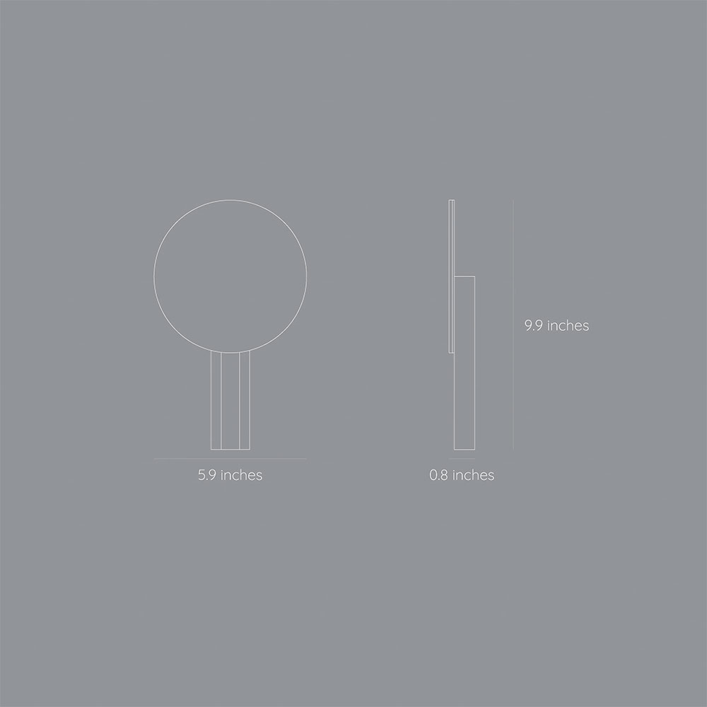Oglinda cosmetica SPIN Paddle Vanity, 15 x 25 cm, metal, roz