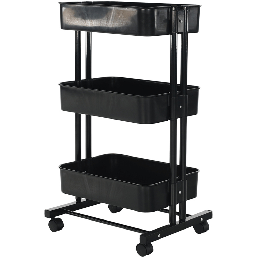 Carucior multifunctional Dobby, 45 x 37 x 77 cm, negru
