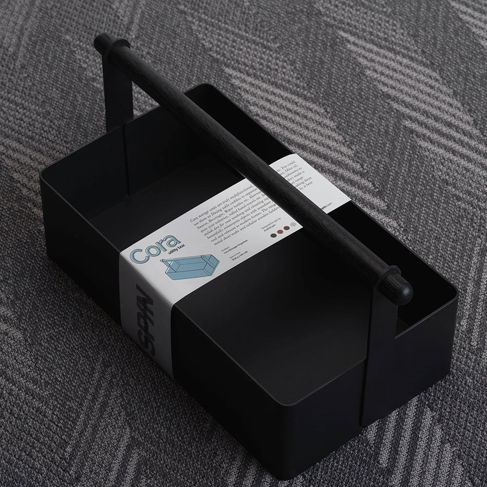Cutie depozitare Cora Large, 41.6 x 20.3 x 20.3 cm, negru