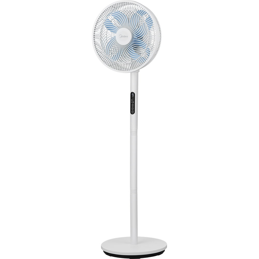 Ventilator cu picior MIDEA Intrinity MFS302RDDW, 35 cm diamtru, 3 moduri de vant, ultra-silentios, 8 trepte de viteza, 30W, alb