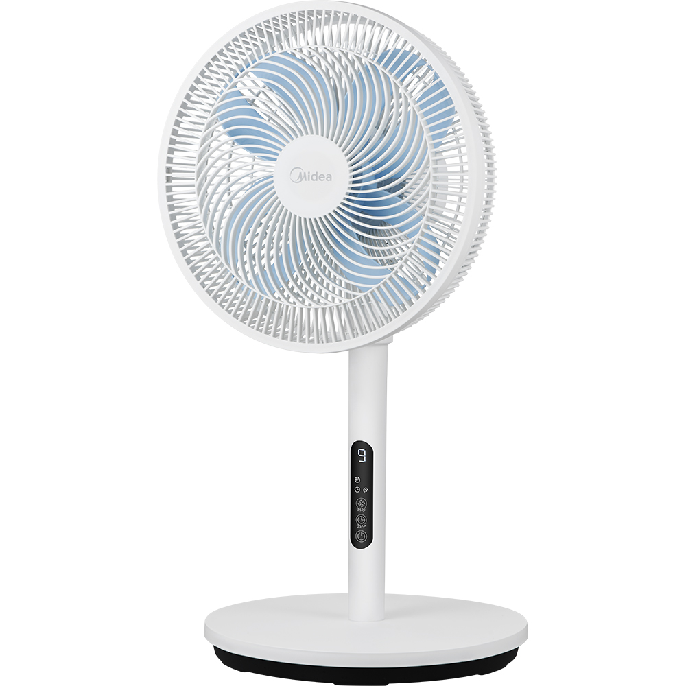 Ventilator cu picior MIDEA Intrinity MFS302RDDW, 35 cm diamtru, 3 moduri de vant, ultra-silentios, 8 trepte de viteza, 30W, alb