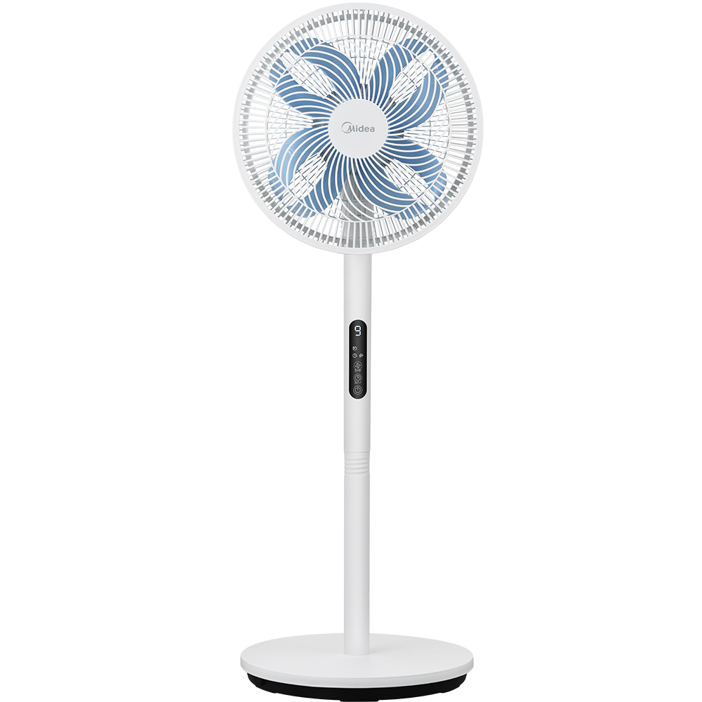 Ventilator cu picior MIDEA Intrinity MFS302RDDW, 35 cm diamtru, 3 moduri de vant, ultra-silentios, 8 trepte de viteza, 30W, alb