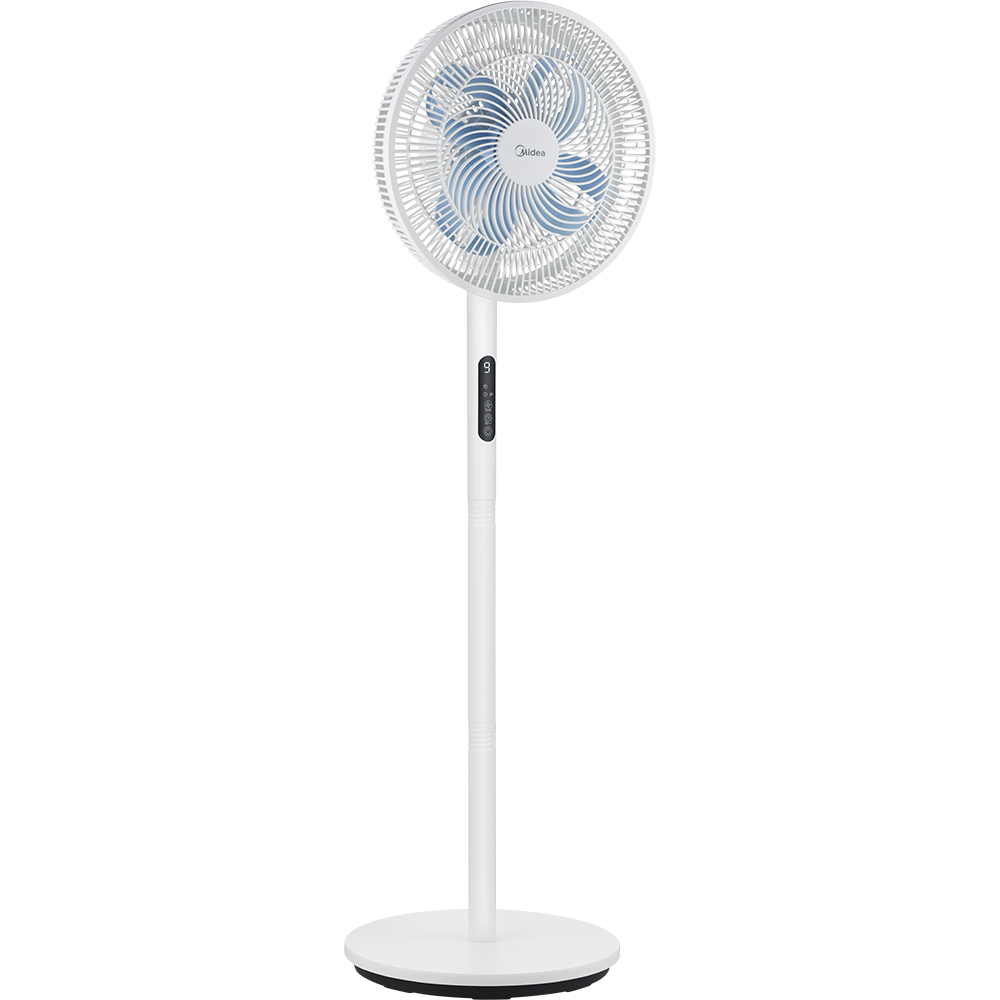 Ventilator cu picior MIDEA MFS352RDDW, 35 cm diametru, ultra-silentios, 3 moduri de ventilatie, 10 trepte de viteza, 30W, alb