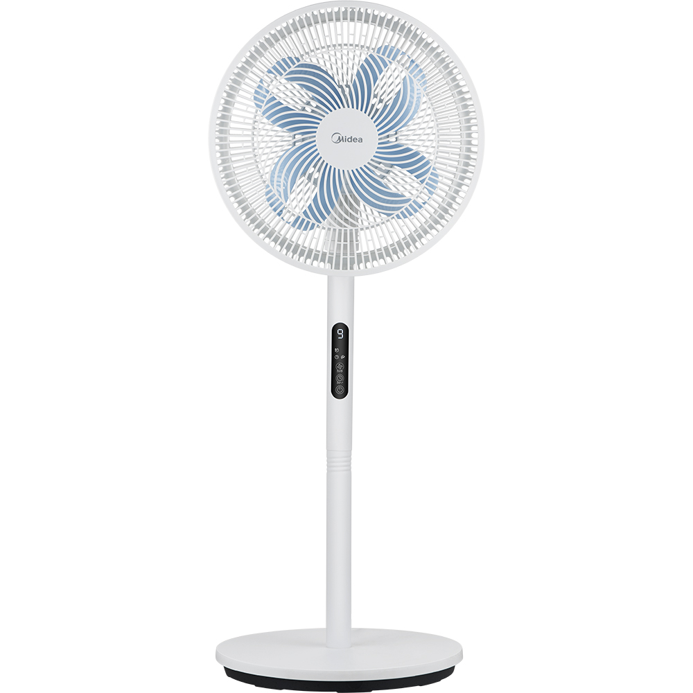 Ventilator cu picior MIDEA MFS352RDDW, 35 cm diametru, ultra-silentios, 3 moduri de ventilatie, 10 trepte de viteza, 30W, alb