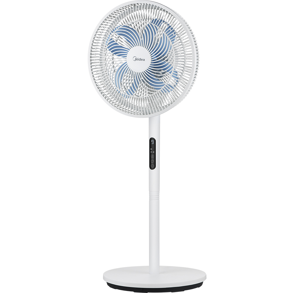 Ventilator cu picior MIDEA MFS352RDDW, 35 cm diametru, ultra-silentios, 3 moduri de ventilatie, 10 trepte de viteza, 30W, alb