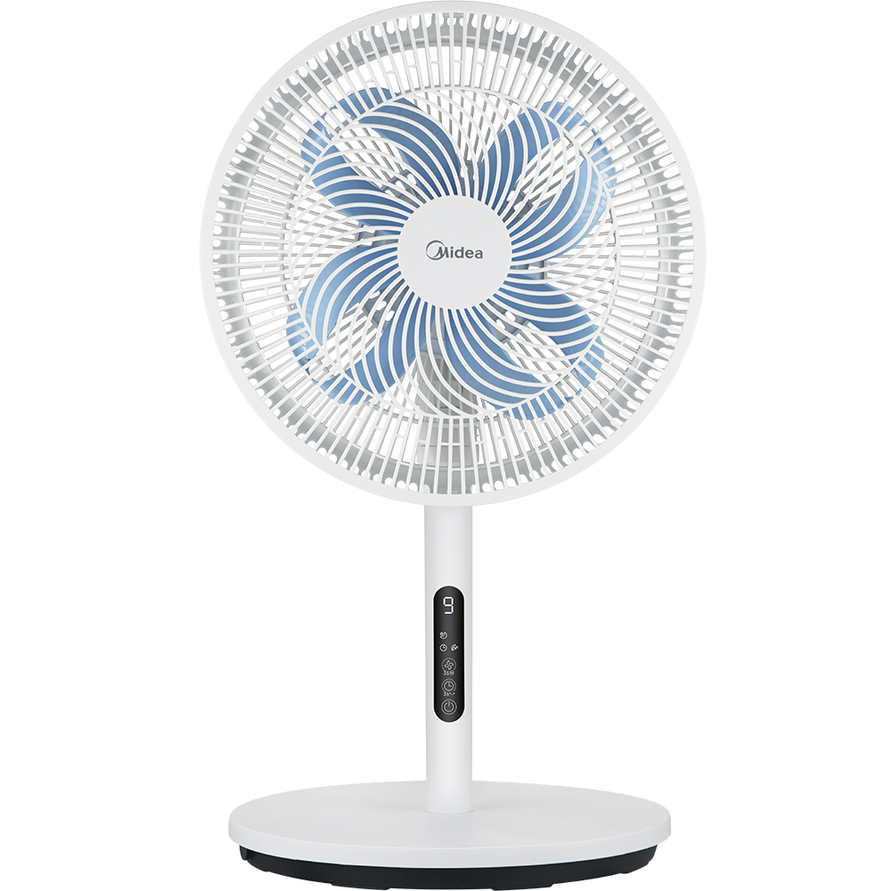 Ventilator cu picior MIDEA MFS352RDDW, 35 cm diametru, ultra-silentios, 3 moduri de ventilatie, 10 trepte de viteza, 30W, alb