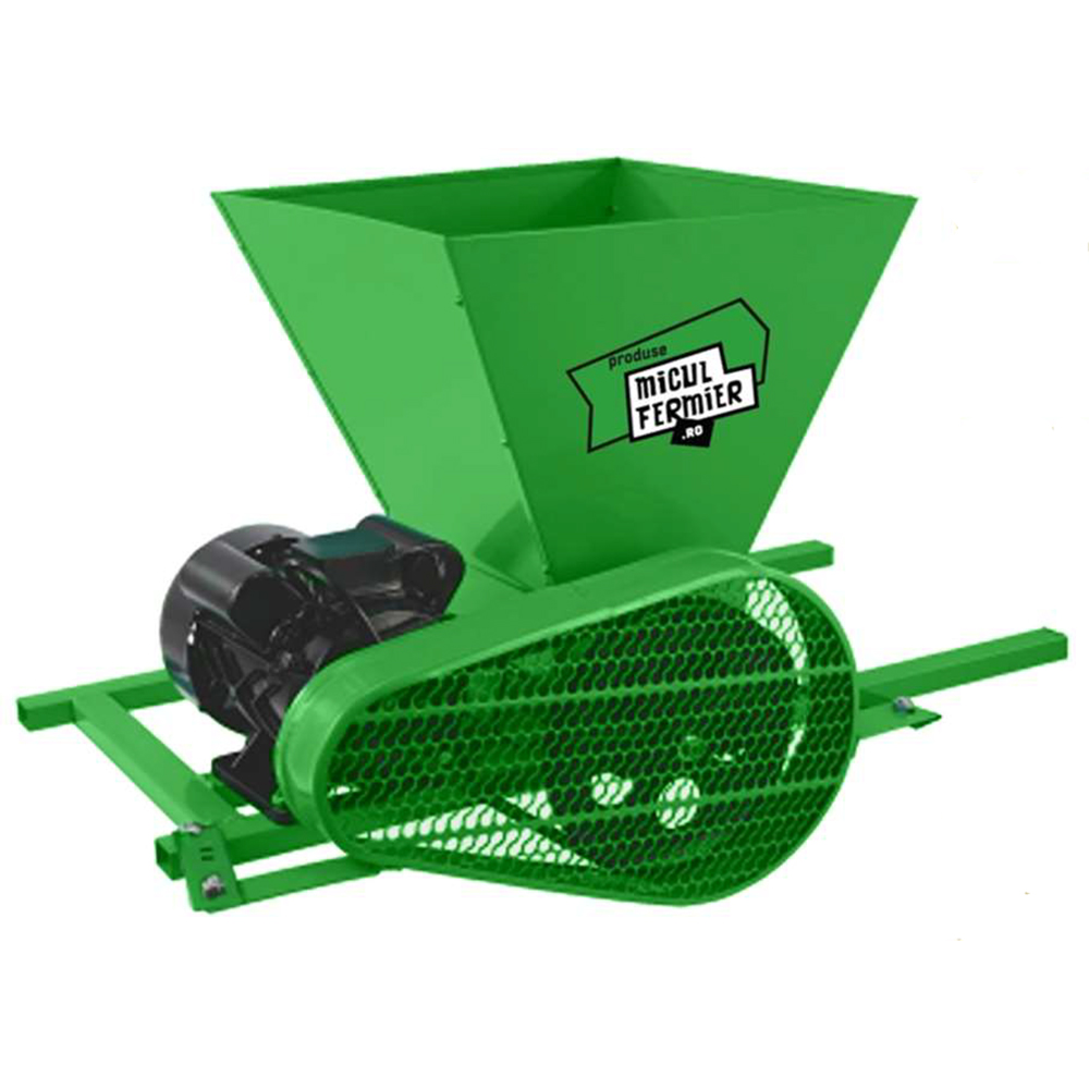 Zdrobitor struguri MICUL FERMIER, electric, 550 W, 30 l, 500 kg/h, verde